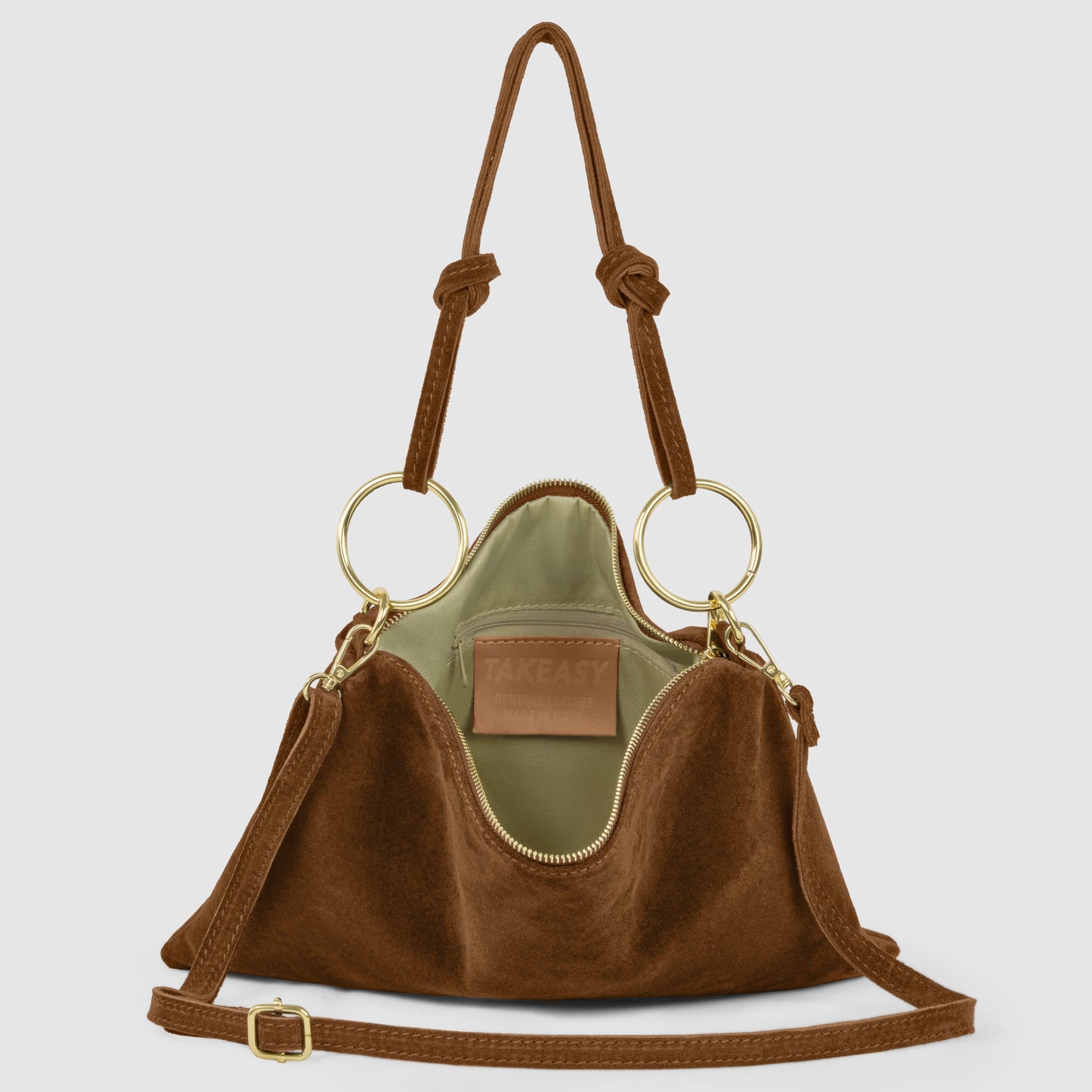 Italian Genuine Suede Shoulder Bag 171551 - TAKEASY - Flyclothing LLC