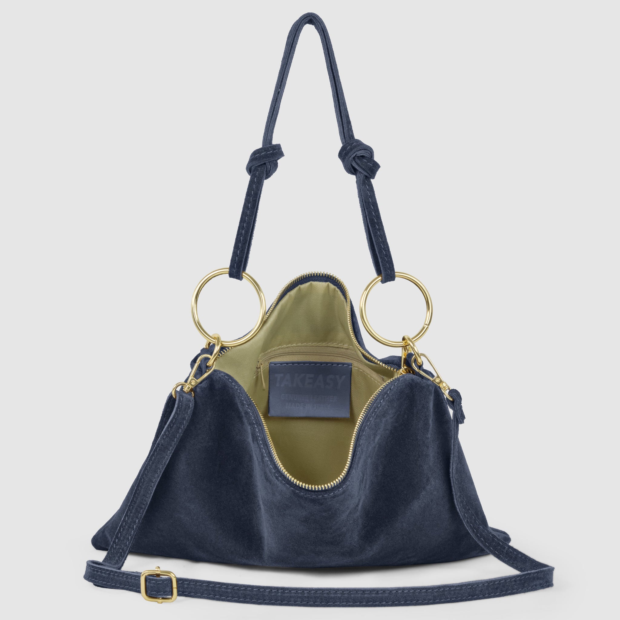 Italian Genuine Suede Shoulder Bag 171551 - TAKEASY - Flyclothing LLC