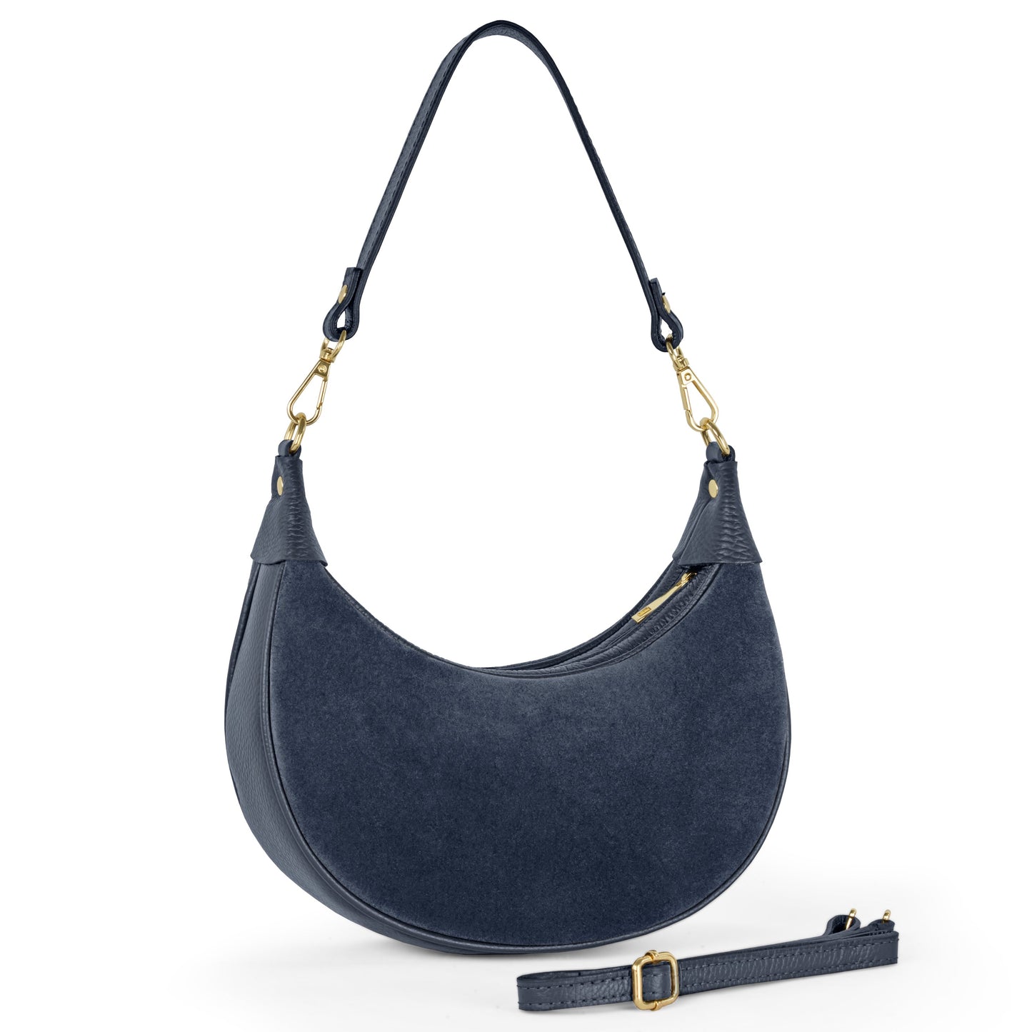 Italian Genuine Suede & Calf Leather Shoulder Bag 222024 - TAKEASY - Flyclothing LLC