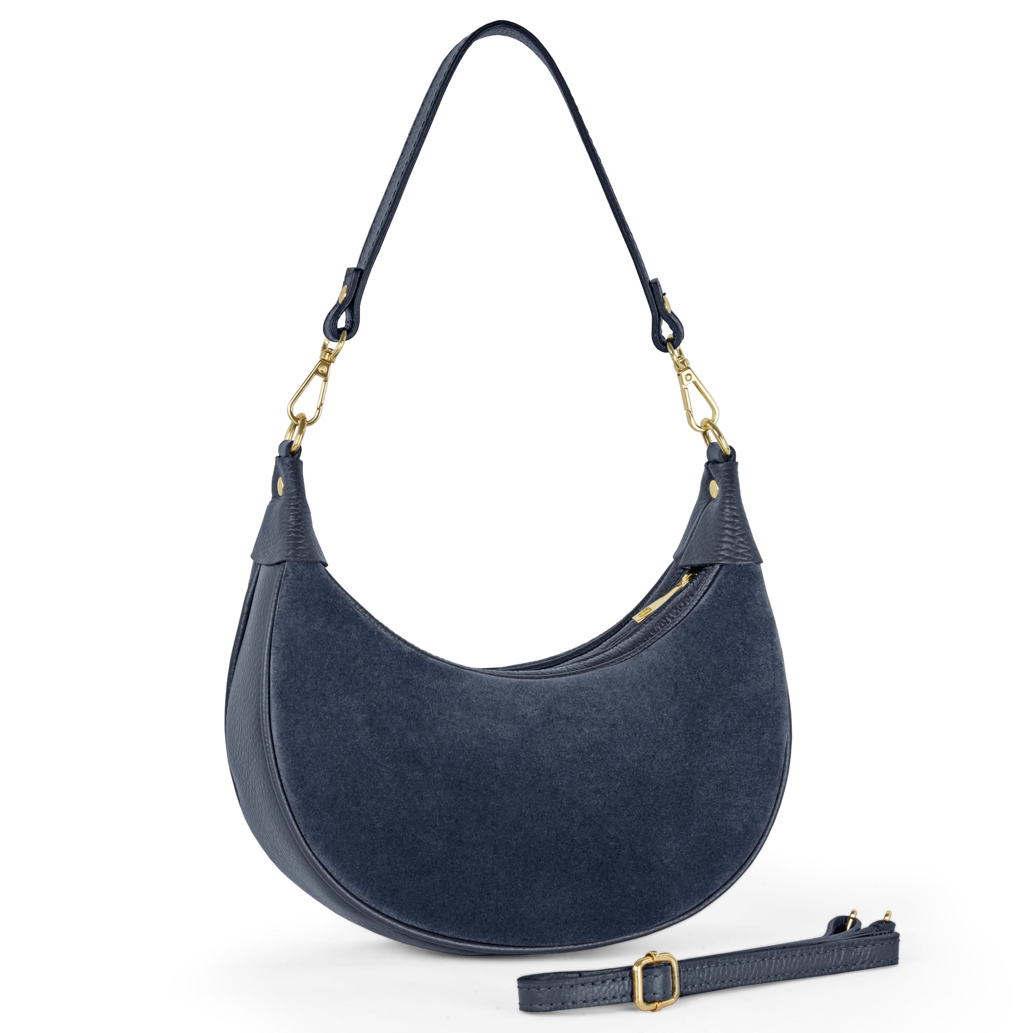 Italian Genuine Suede & Calf Leather Shoulder Bag 222024 - TAKEASY - Flyclothing LLC