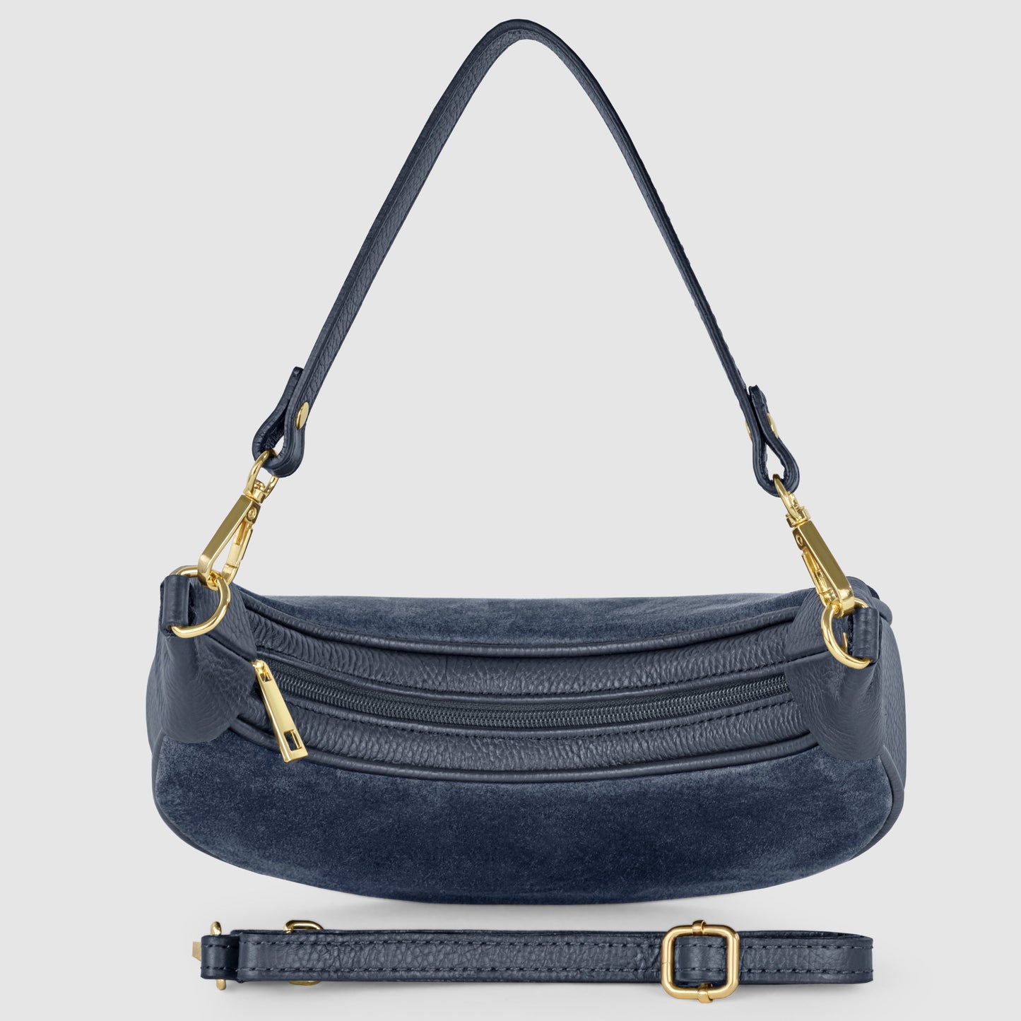 Italian Genuine Suede & Calf Leather Shoulder Bag 222024 - TAKEASY - Flyclothing LLC