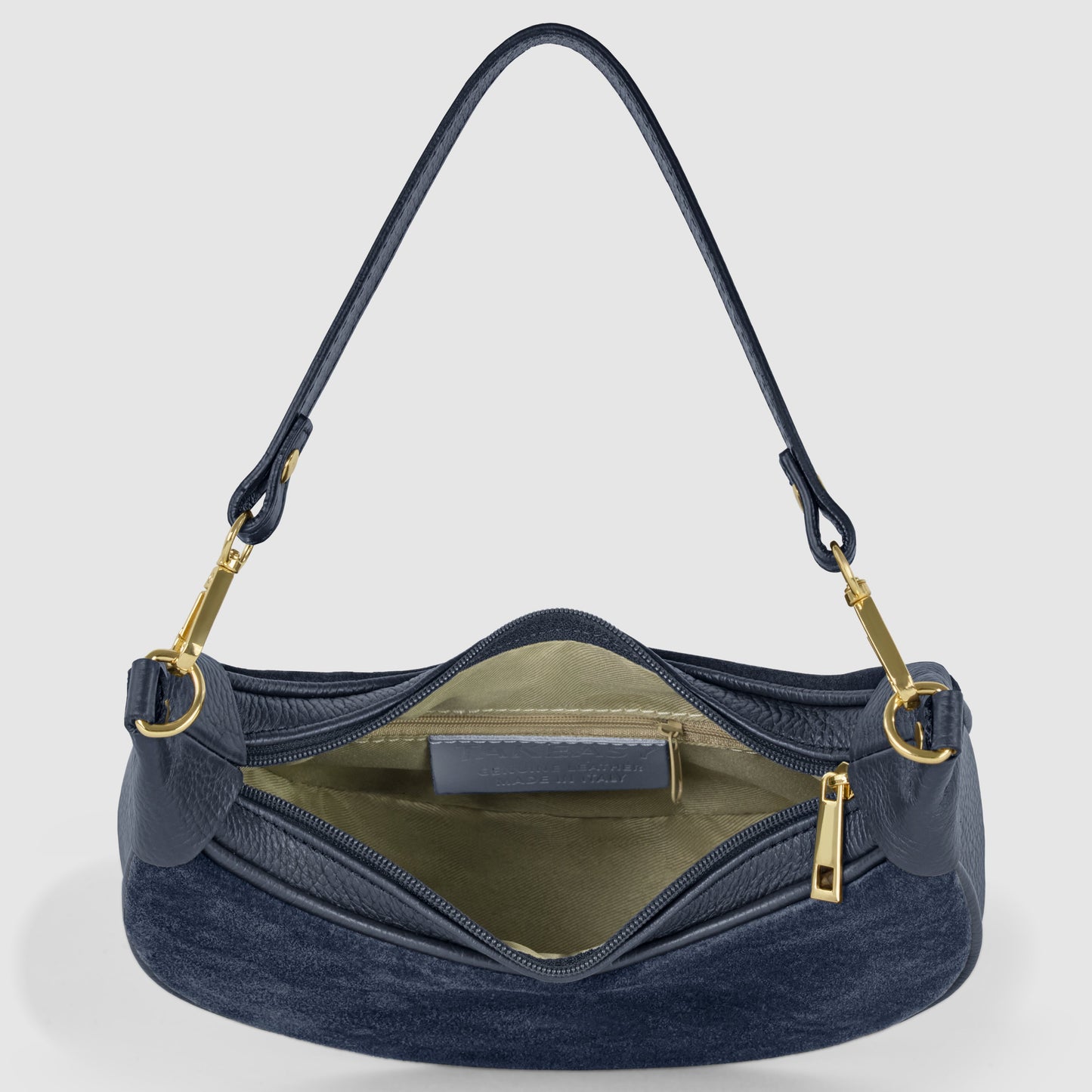Italian Genuine Suede & Calf Leather Shoulder Bag 222024 - TAKEASY - Flyclothing LLC