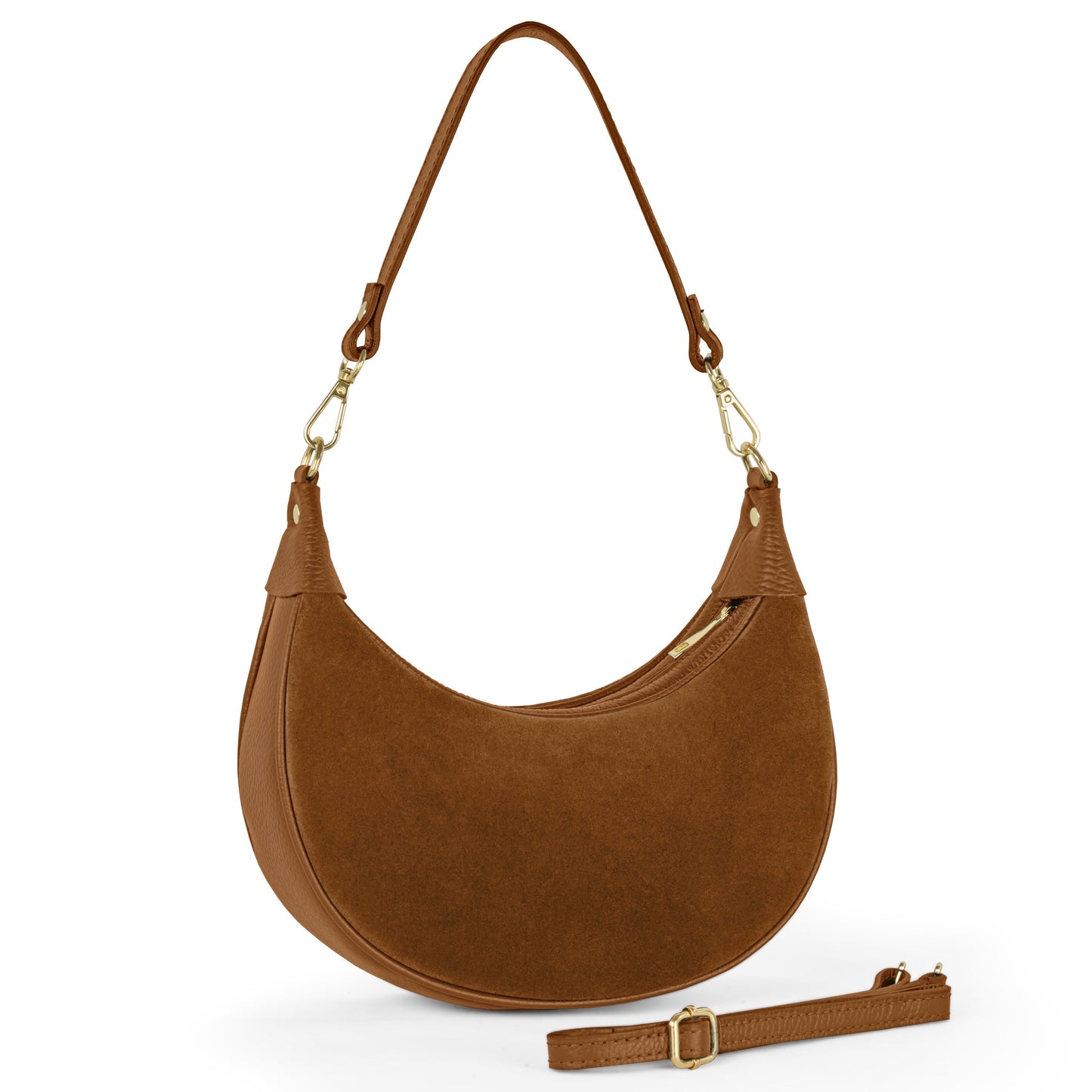 Italian Genuine Suede & Calf Leather Shoulder Bag 222024 - TAKEASY - Flyclothing LLC