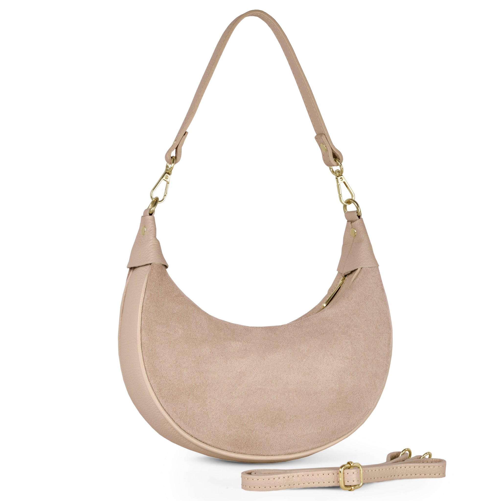 Italian Genuine Suede & Calf Leather Shoulder Bag 222024 - TAKEASY - Flyclothing LLC