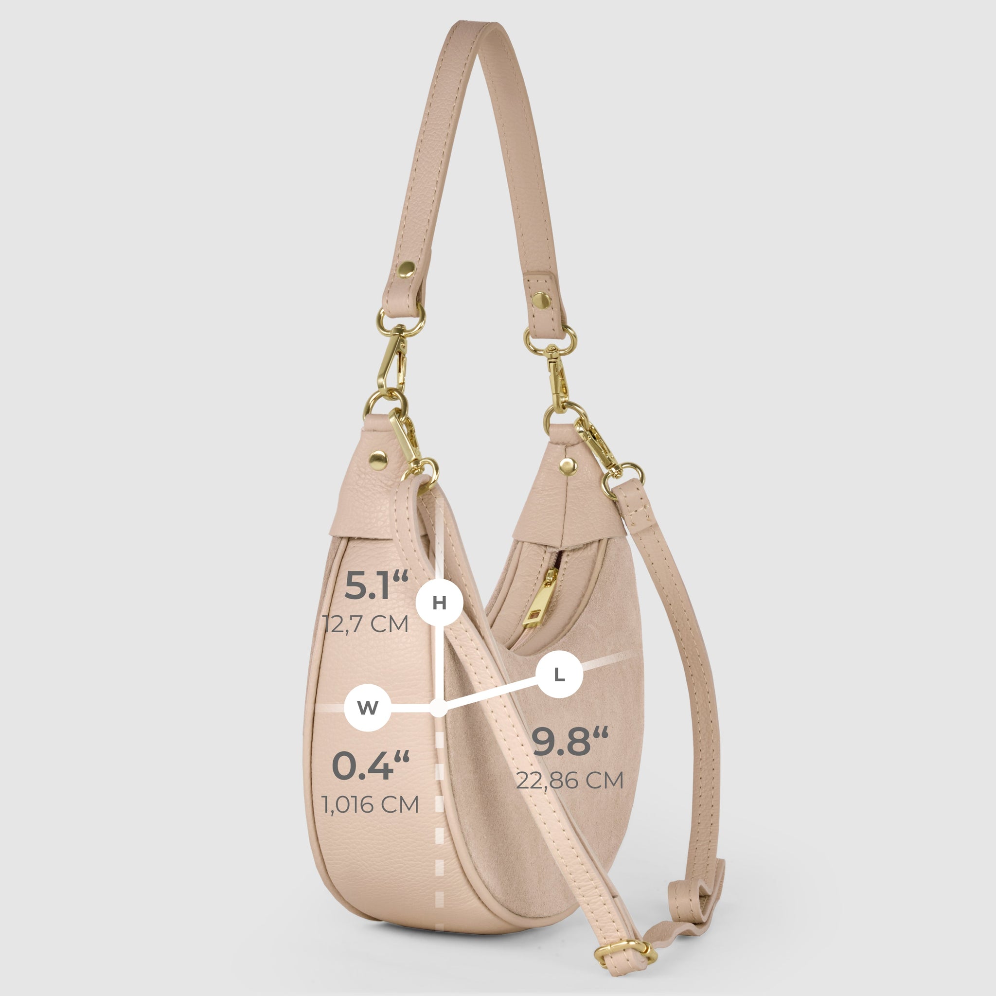 Italian Genuine Suede & Calf Leather Shoulder Bag 222024 - TAKEASY - Flyclothing LLC