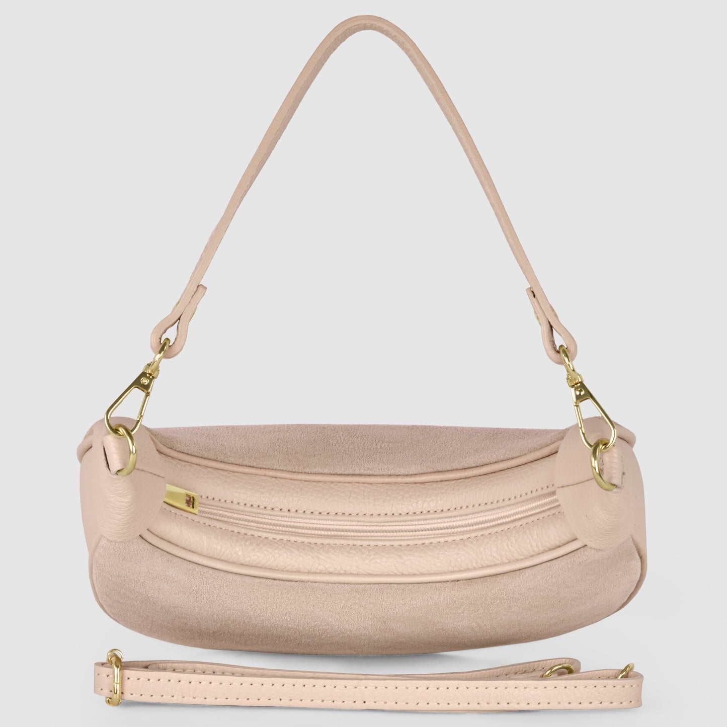 Italian Genuine Suede & Calf Leather Shoulder Bag 222024 - TAKEASY - Flyclothing LLC