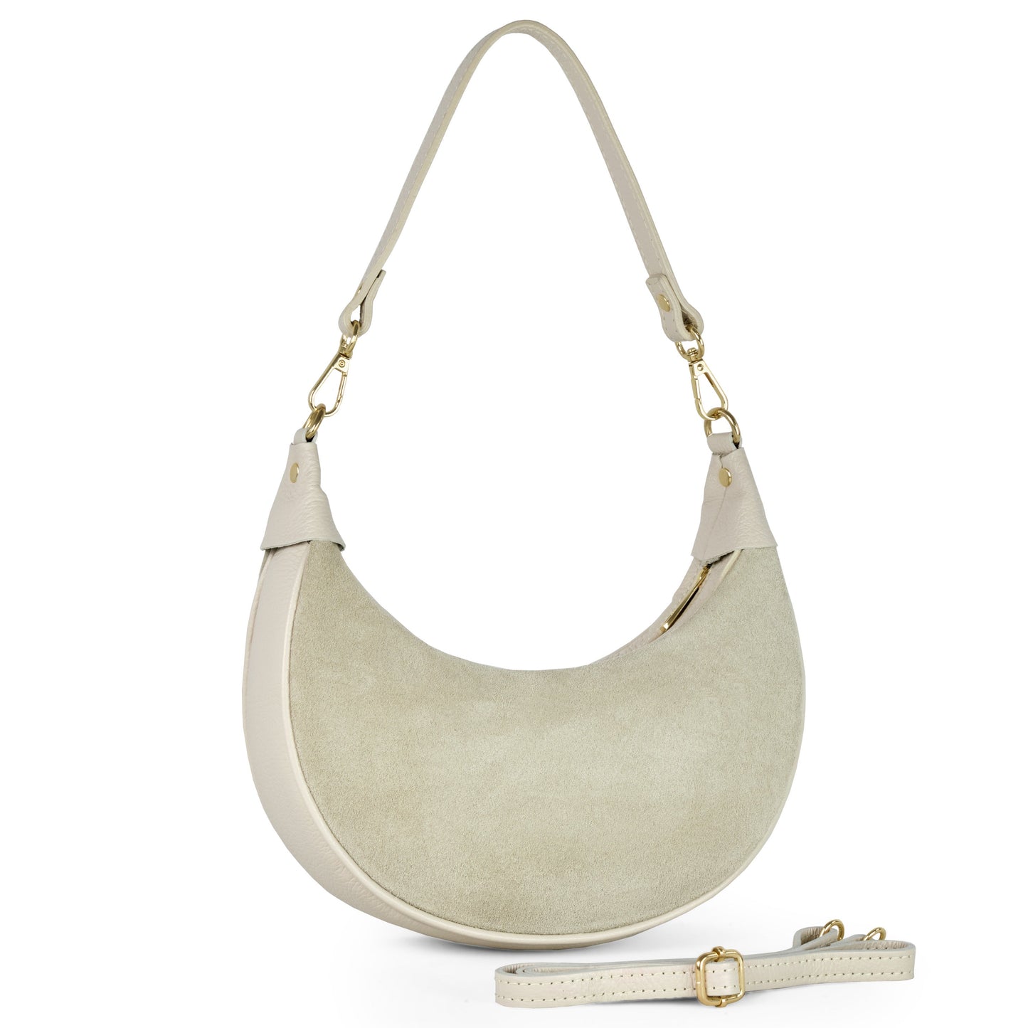 Italian Genuine Suede & Calf Leather Shoulder Bag 222024 - TAKEASY - Flyclothing LLC