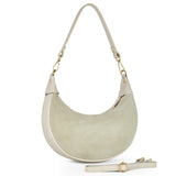 Italian Genuine Suede & Calf Leather Shoulder Bag 222024 - TAKEASY - Flyclothing LLC
