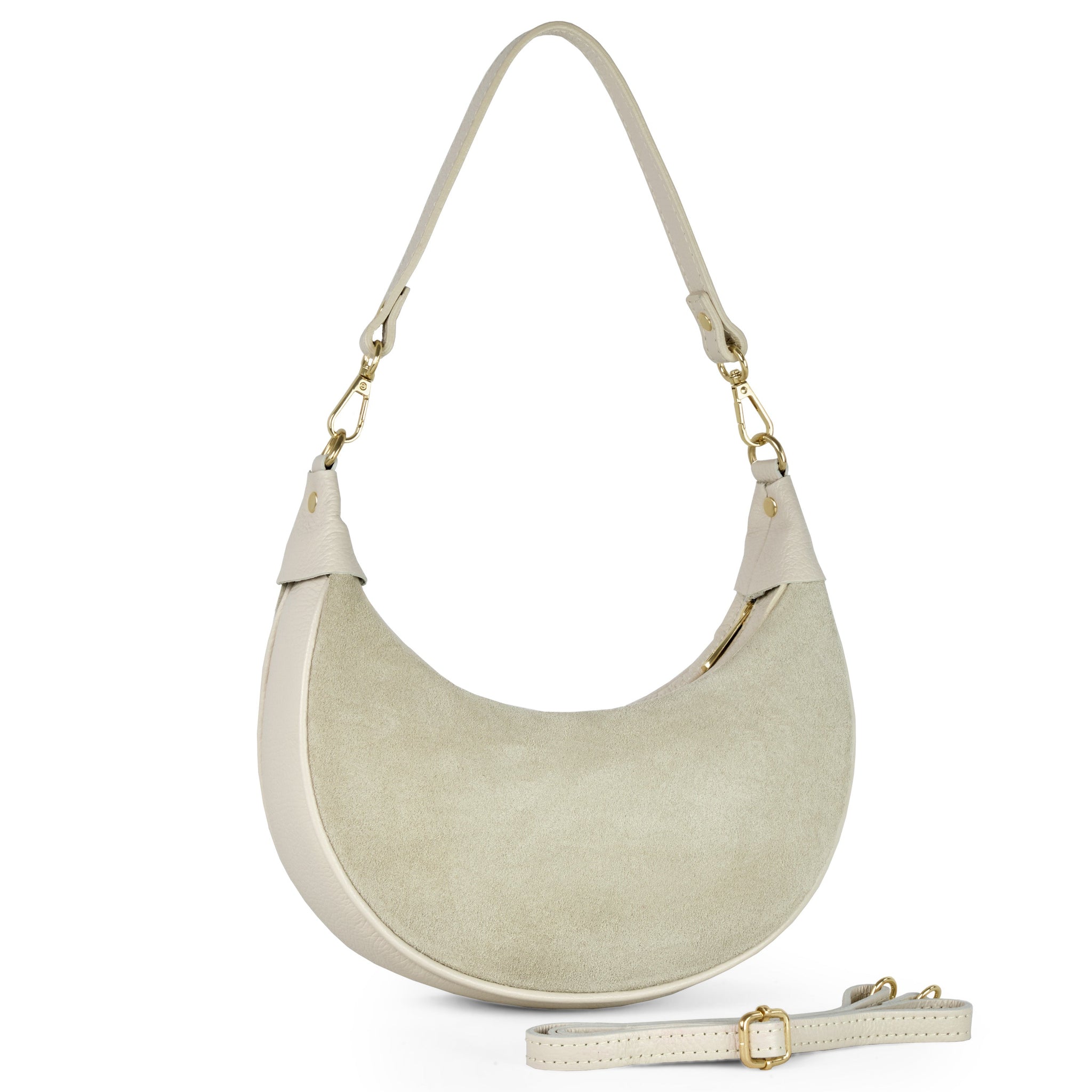 Italian Genuine Suede & Calf Leather Shoulder Bag 222024 - TAKEASY - Flyclothing LLC