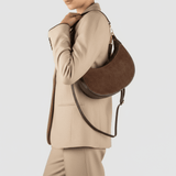 Italian Genuine Suede & Calf Leather Shoulder Bag 222024 - TAKEASY - Flyclothing LLC