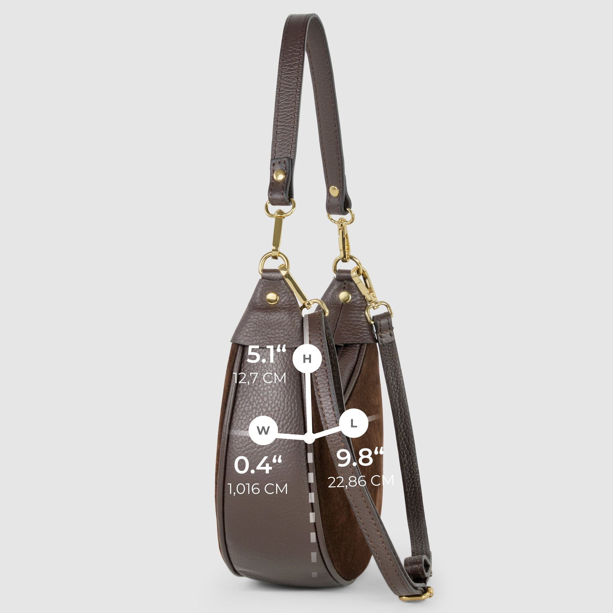 Italian Genuine Suede & Calf Leather Shoulder Bag 222024 - TAKEASY - Flyclothing LLC