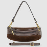 Italian Genuine Suede & Calf Leather Shoulder Bag 222024 - TAKEASY - Flyclothing LLC