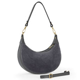 Italian Genuine Suede & Calf Leather Shoulder Bag 222024 - TAKEASY - Flyclothing LLC