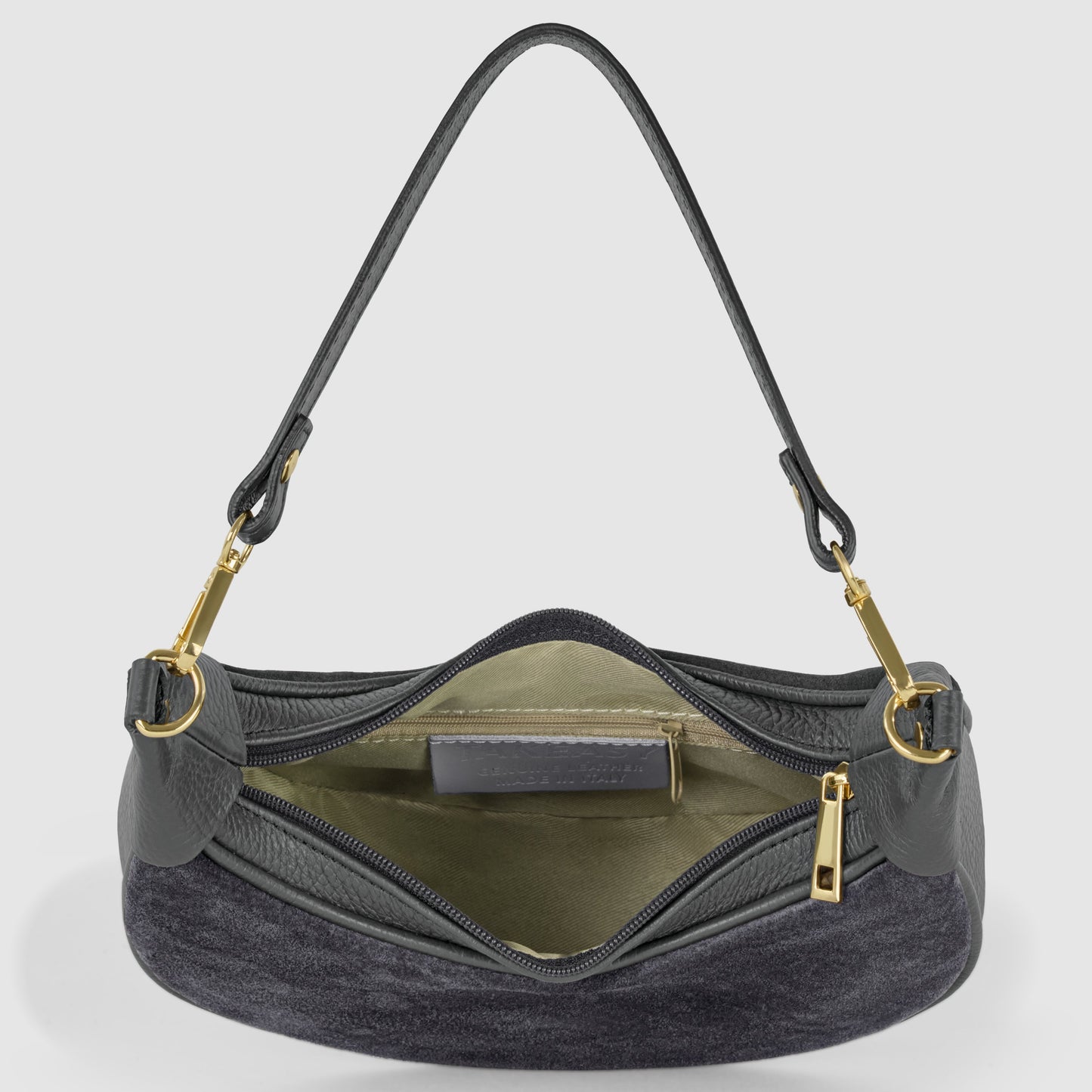 Italian Genuine Suede & Calf Leather Shoulder Bag 222024 - TAKEASY - Flyclothing LLC