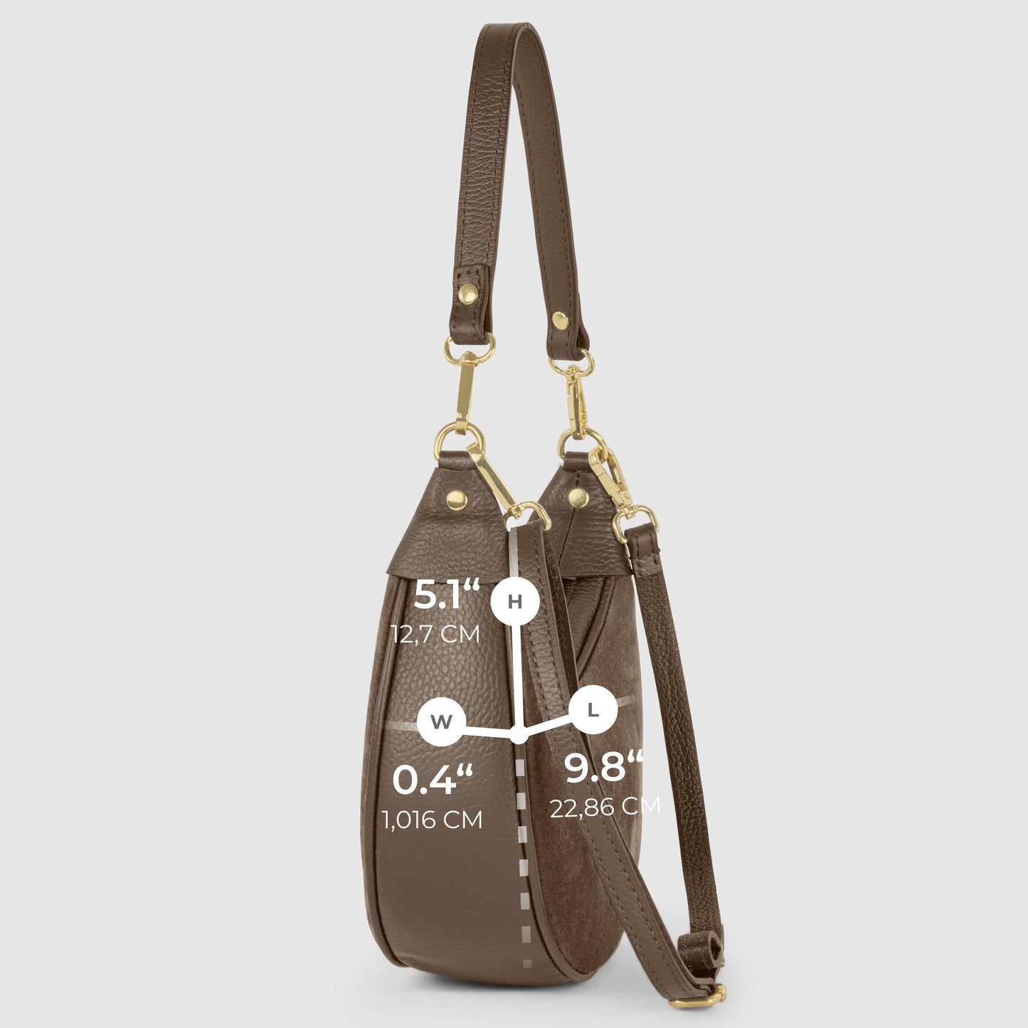 Italian Genuine Suede & Calf Leather Shoulder Bag 222024 - TAKEASY - Flyclothing LLC