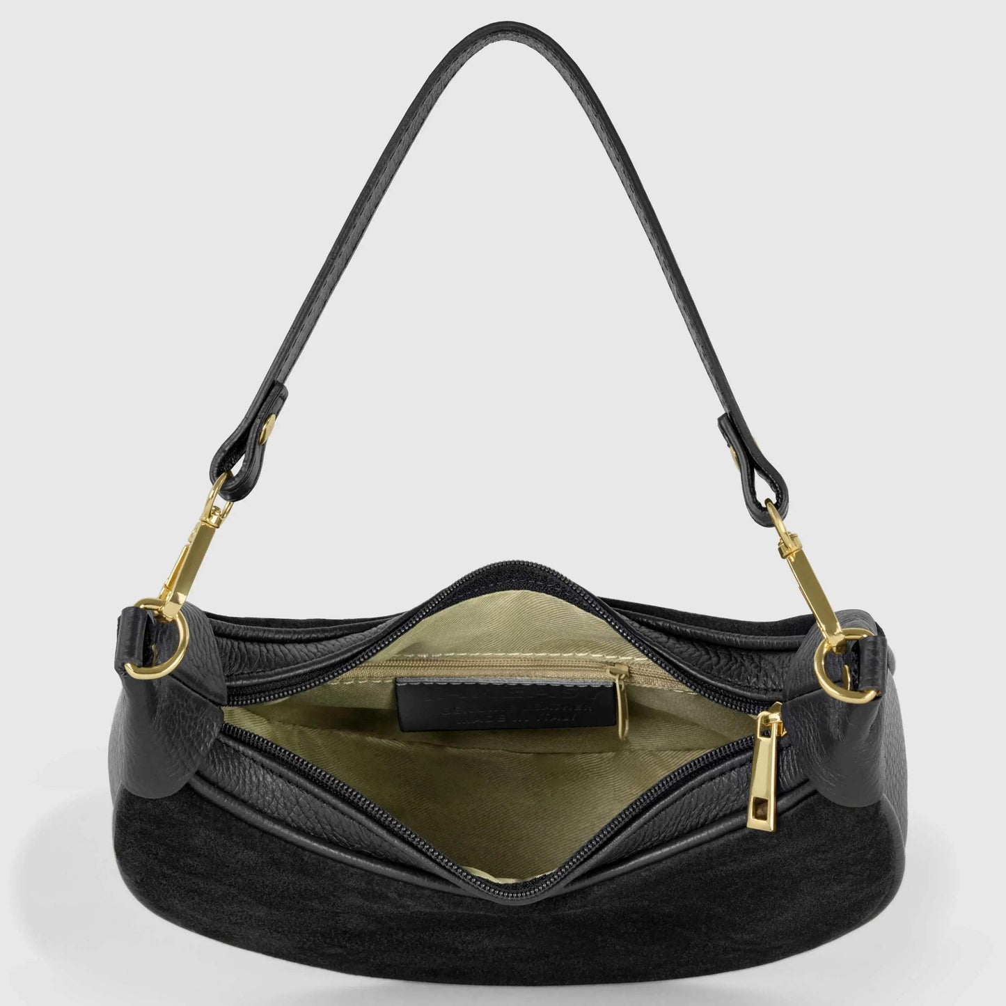 Italian Genuine Suede & Calf Leather Shoulder Bag 222024