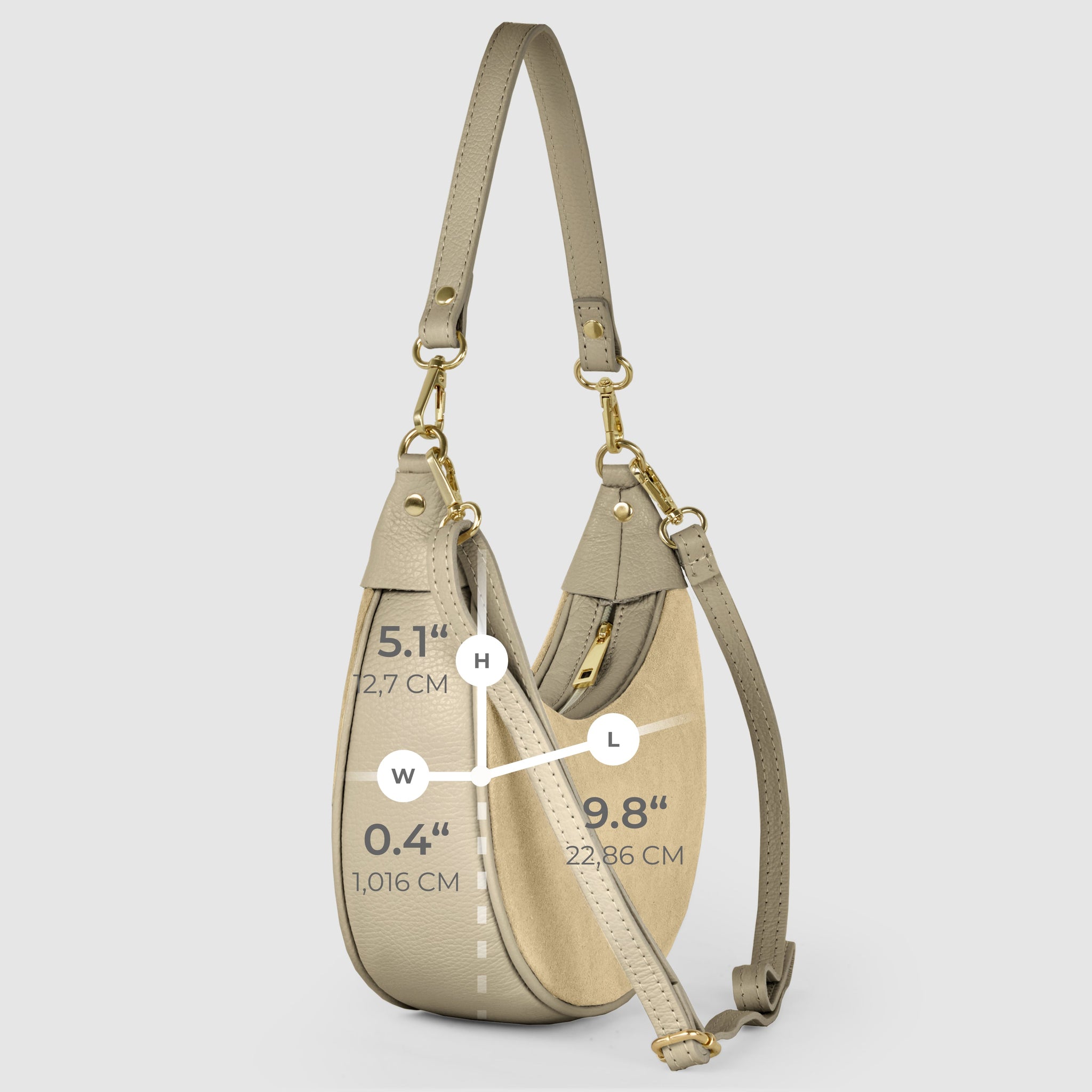 Italian Genuine Suede & Calf Leather Shoulder Bag 222024 - TAKEASY - Flyclothing LLC