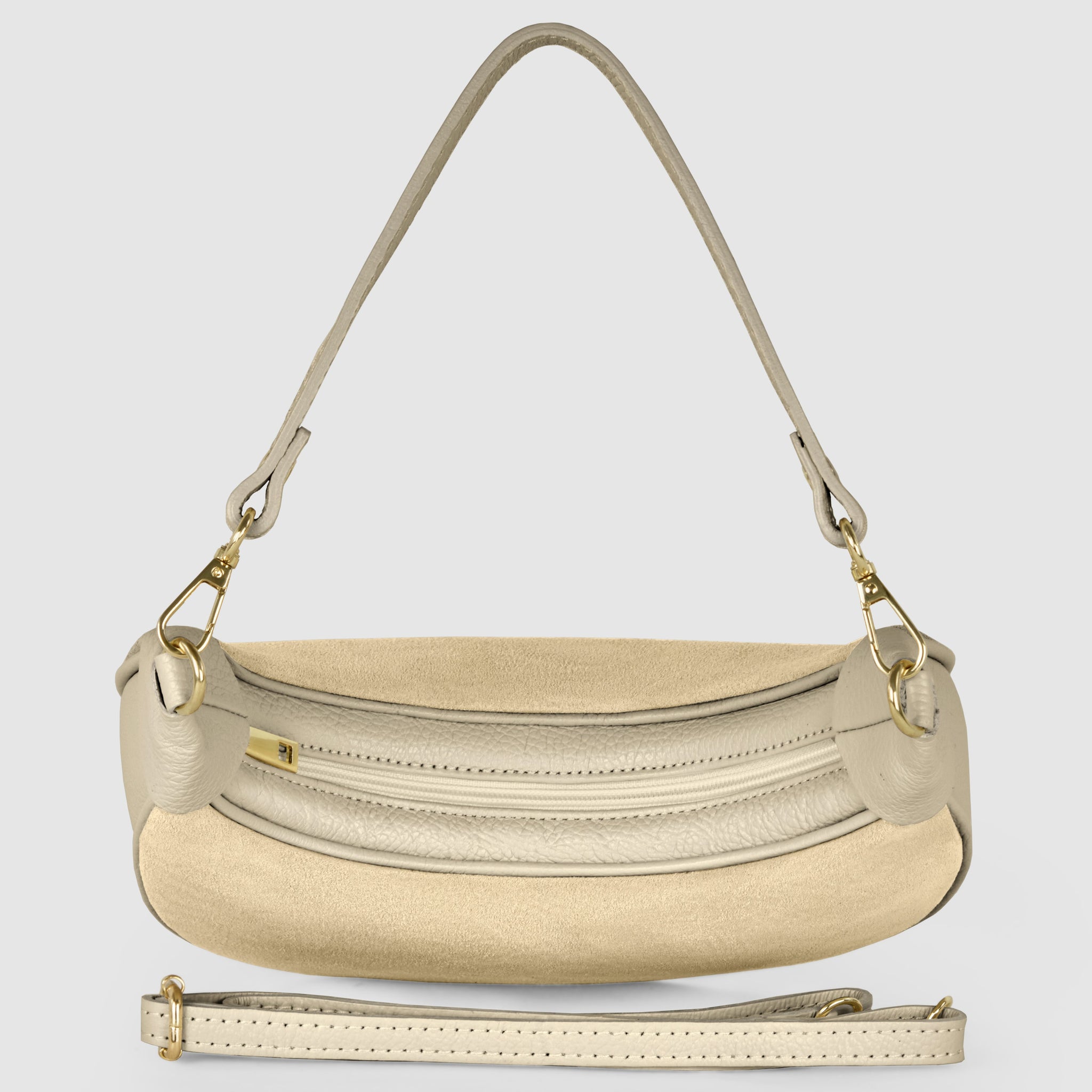 Italian Genuine Suede & Calf Leather Shoulder Bag 222024 - TAKEASY - Flyclothing LLC