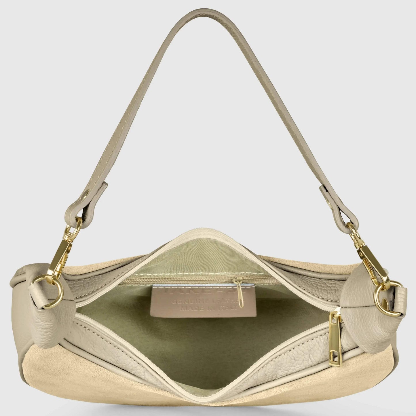 Italian Genuine Suede & Calf Leather Shoulder Bag 222024