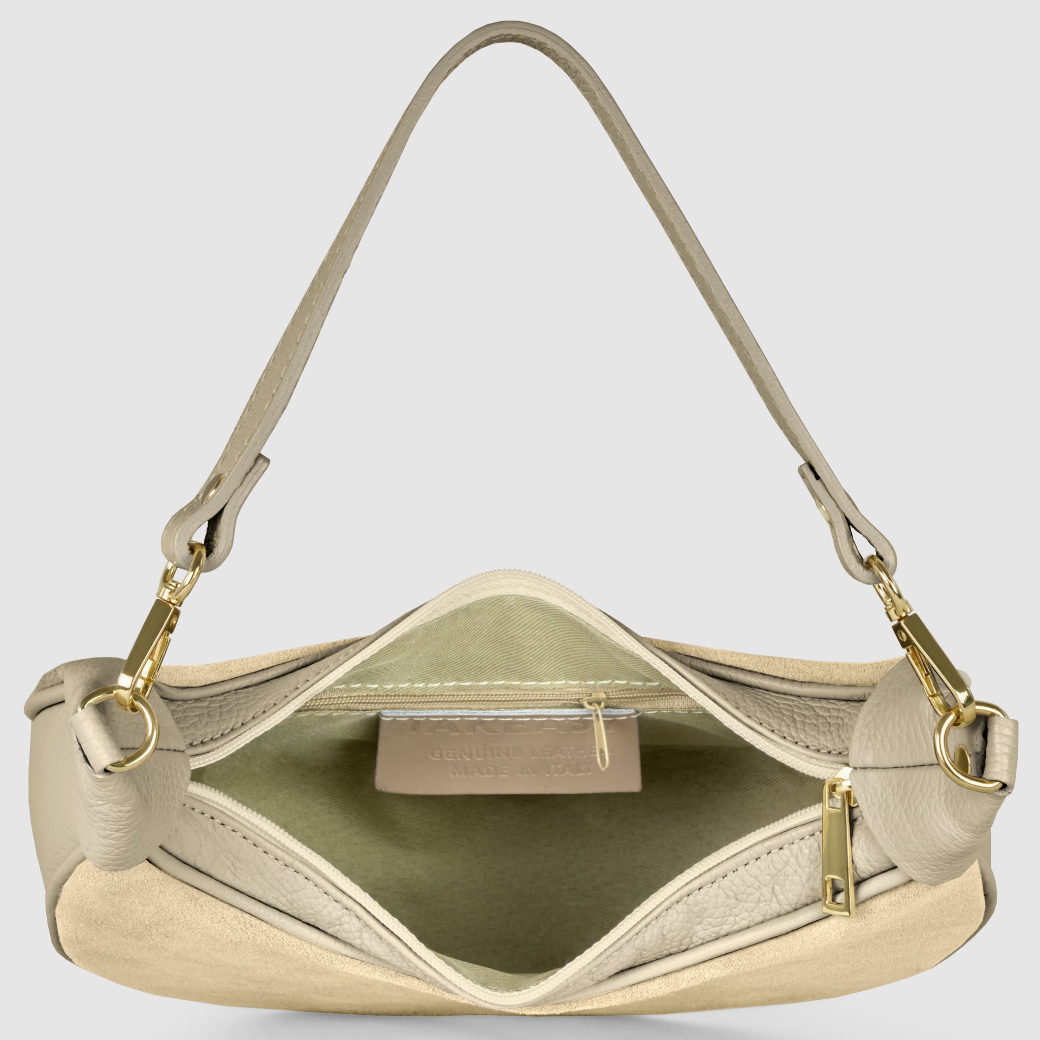 Italian Genuine Suede & Calf Leather Shoulder Bag 222024 - TAKEASY - Flyclothing LLC