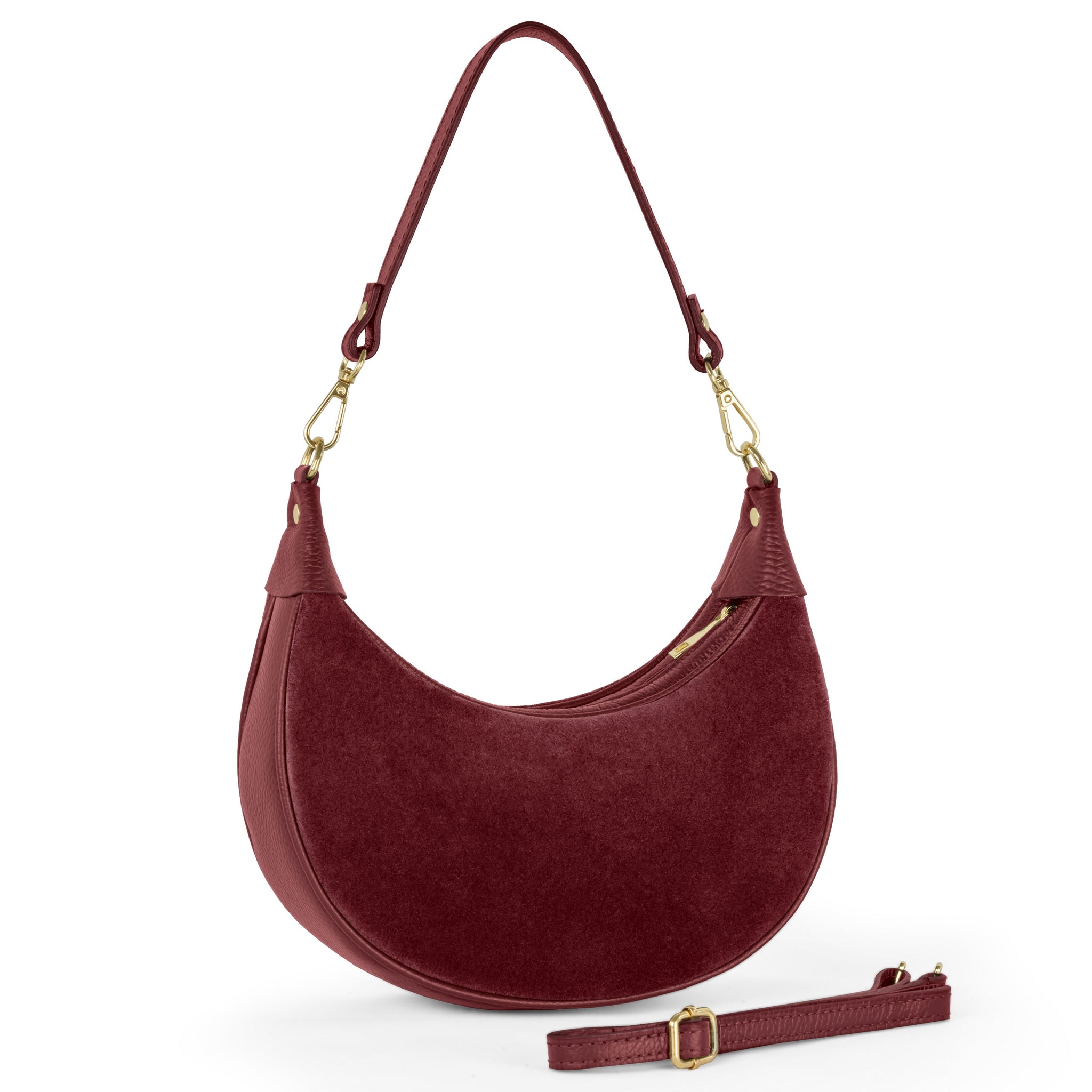 Italian Genuine Suede & Calf Leather Shoulder Bag 222024 - TAKEASY - Flyclothing LLC