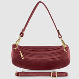 Italian Genuine Suede & Calf Leather Shoulder Bag 222024 - TAKEASY - Flyclothing LLC
