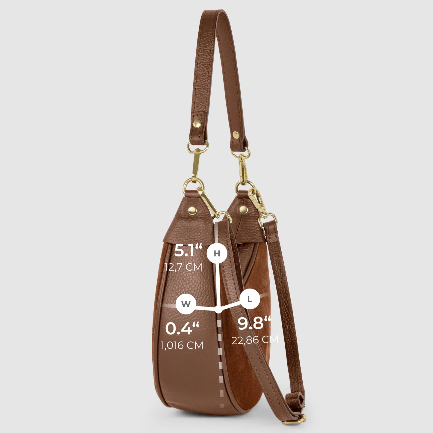 Italian Genuine Suede & Calf Leather Shoulder Bag 222024 - TAKEASY - Flyclothing LLC
