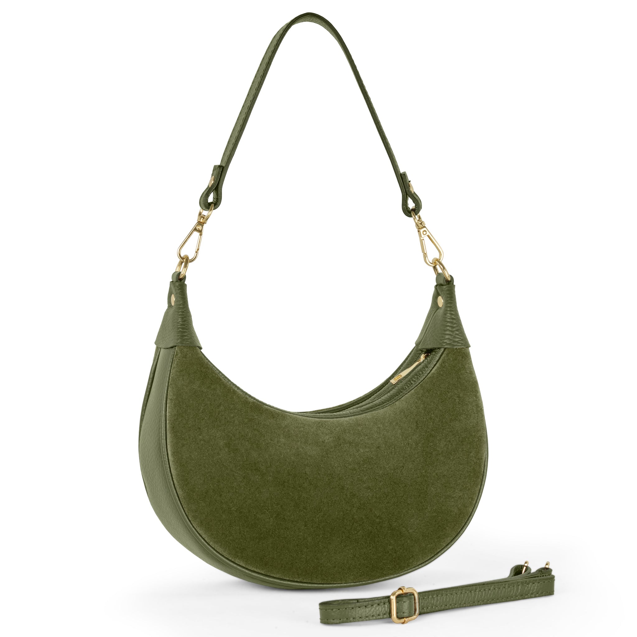 Italian Genuine Suede & Calf Leather Shoulder Bag 222024 - TAKEASY - Flyclothing LLC