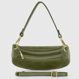 Italian Genuine Suede & Calf Leather Shoulder Bag 222024