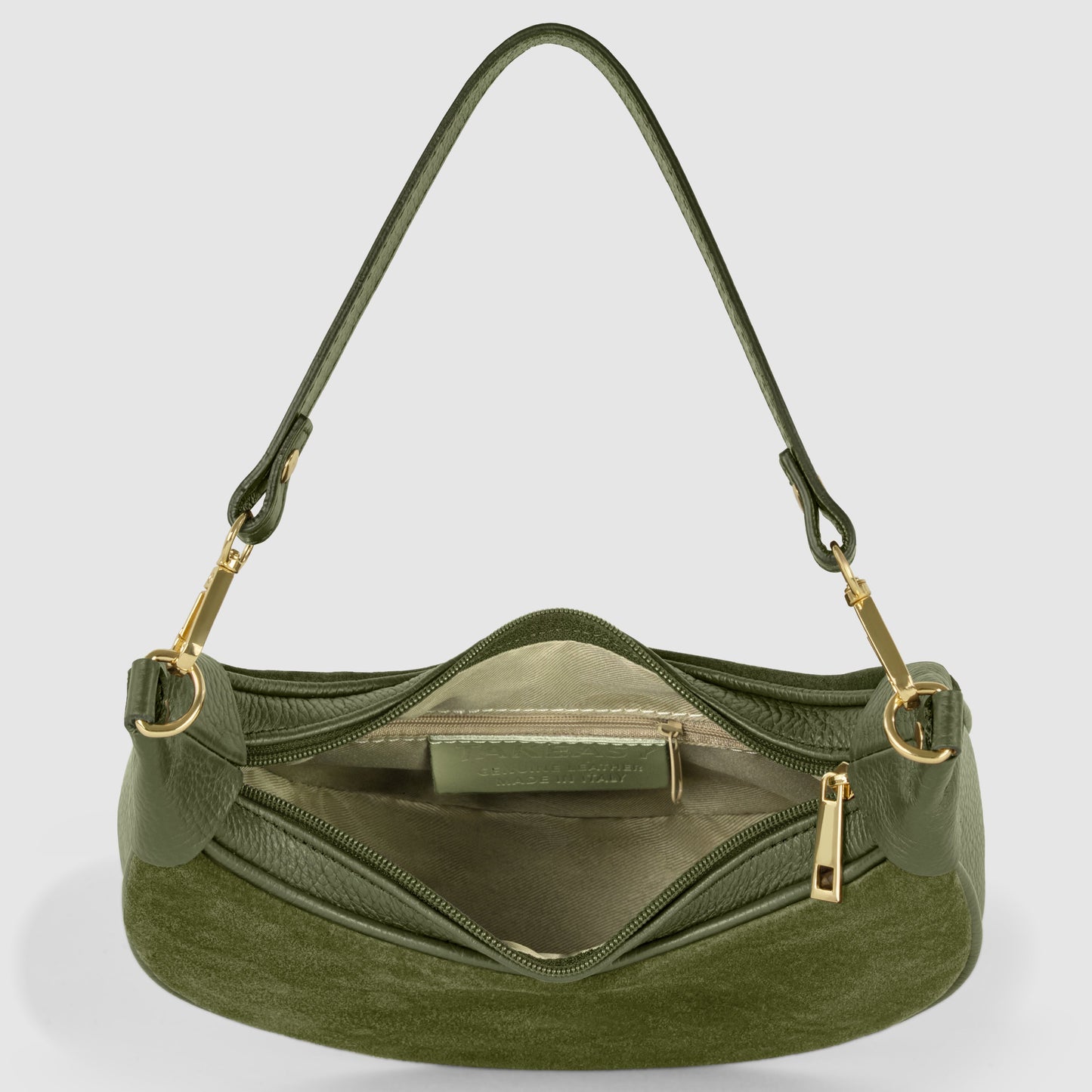 Italian Genuine Suede & Calf Leather Shoulder Bag 222024 - TAKEASY - Flyclothing LLC