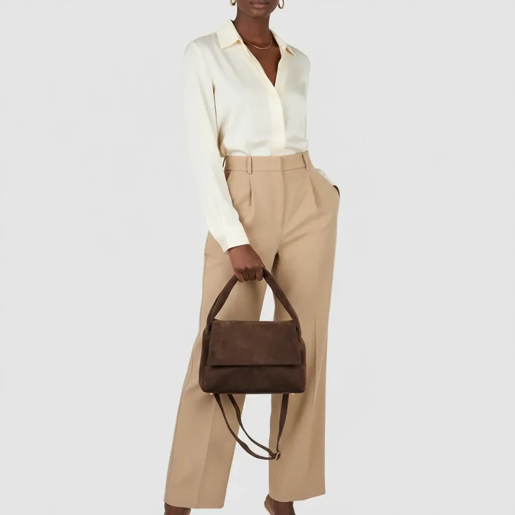 Italian Genuine Suede Top-Handle Bag 262495 - TAKEASY - Flyclothing LLC