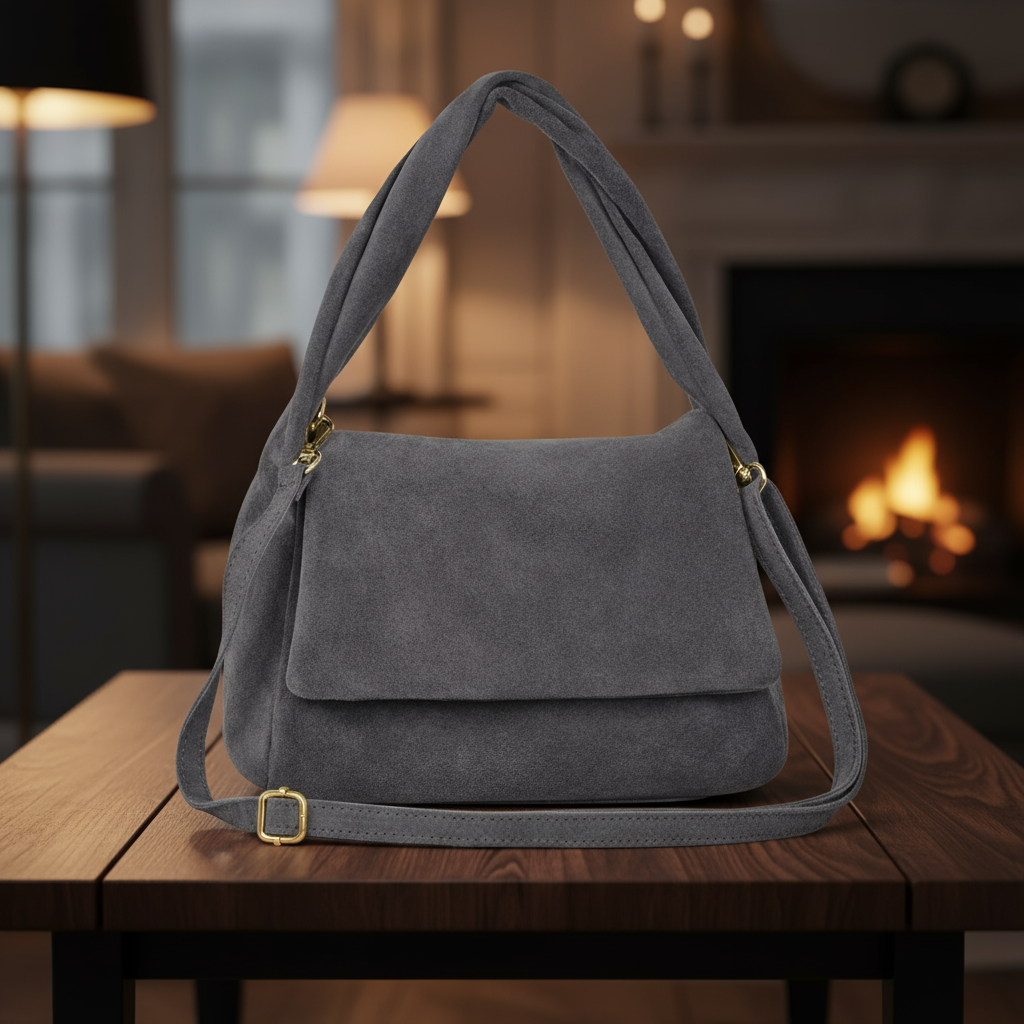 Italian Genuine Suede Top-Handle Bag 262495 - TAKEASY - Flyclothing LLC