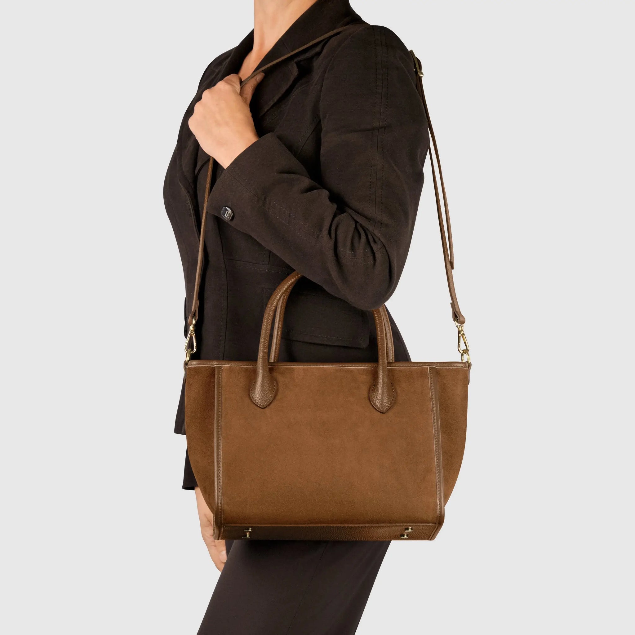 Italian Genuine Suede Top-Handle Bag 292711 - TAKEASY - Flyclothing LLC