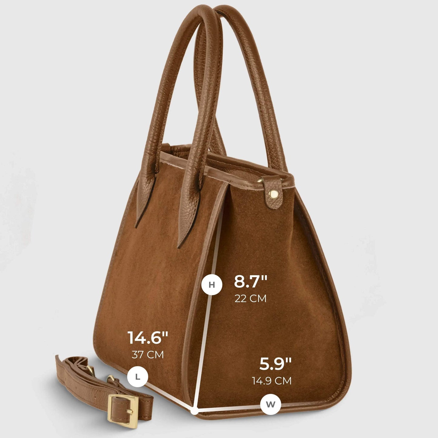 Italian Genuine Suede Top-Handle Bag 292711 - TAKEASY - Flyclothing LLC