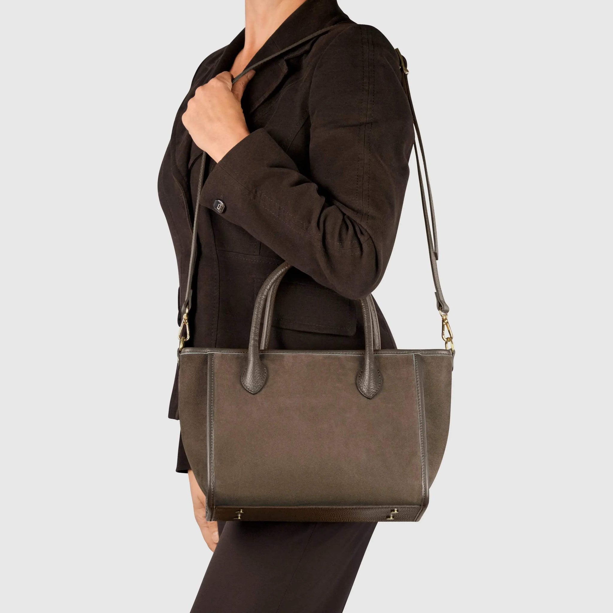 Italian Genuine Suede Top-Handle Bag 292711 - TAKEASY - Flyclothing LLC