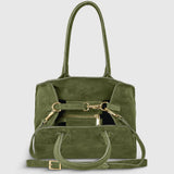 Italian Genuine Suede Top-Handle Bag 302811 - TAKEASY - Flyclothing LLC
