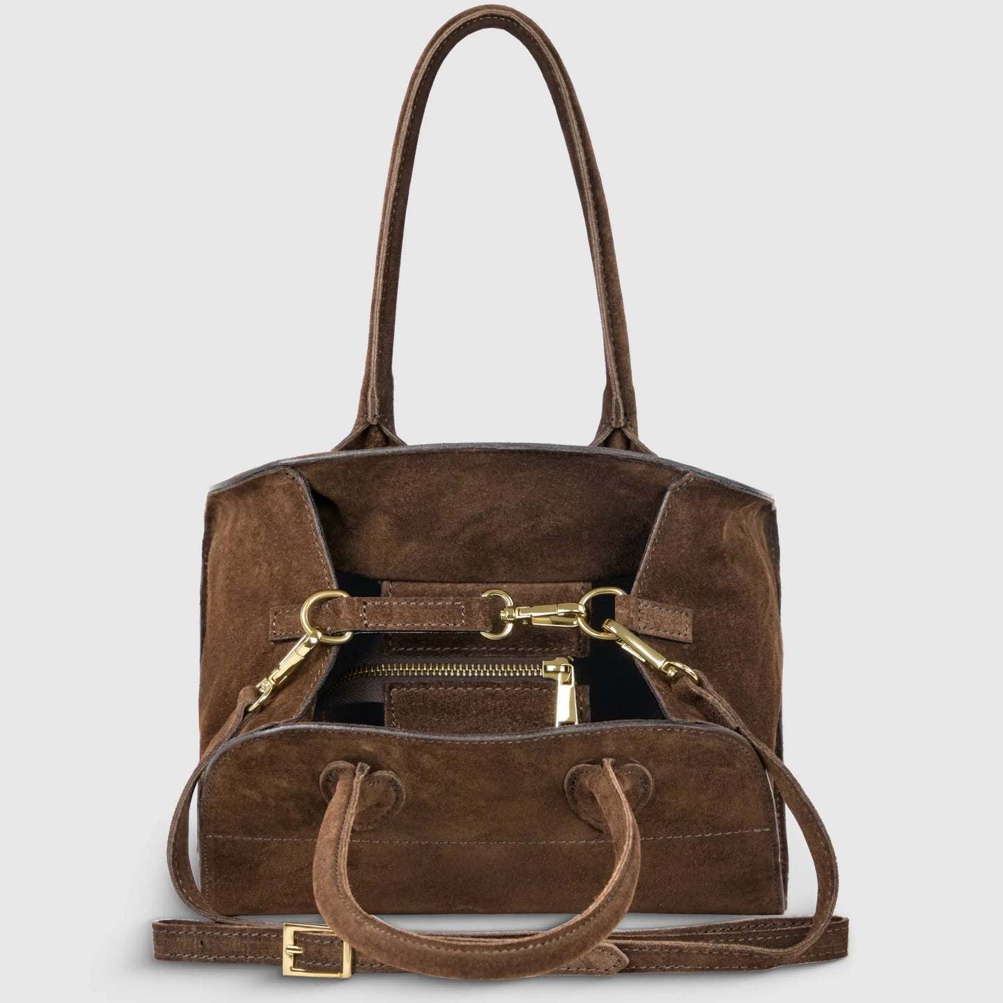 Italian Genuine Suede Top-Handle Bag 302811 - TAKEASY - Flyclothing LLC