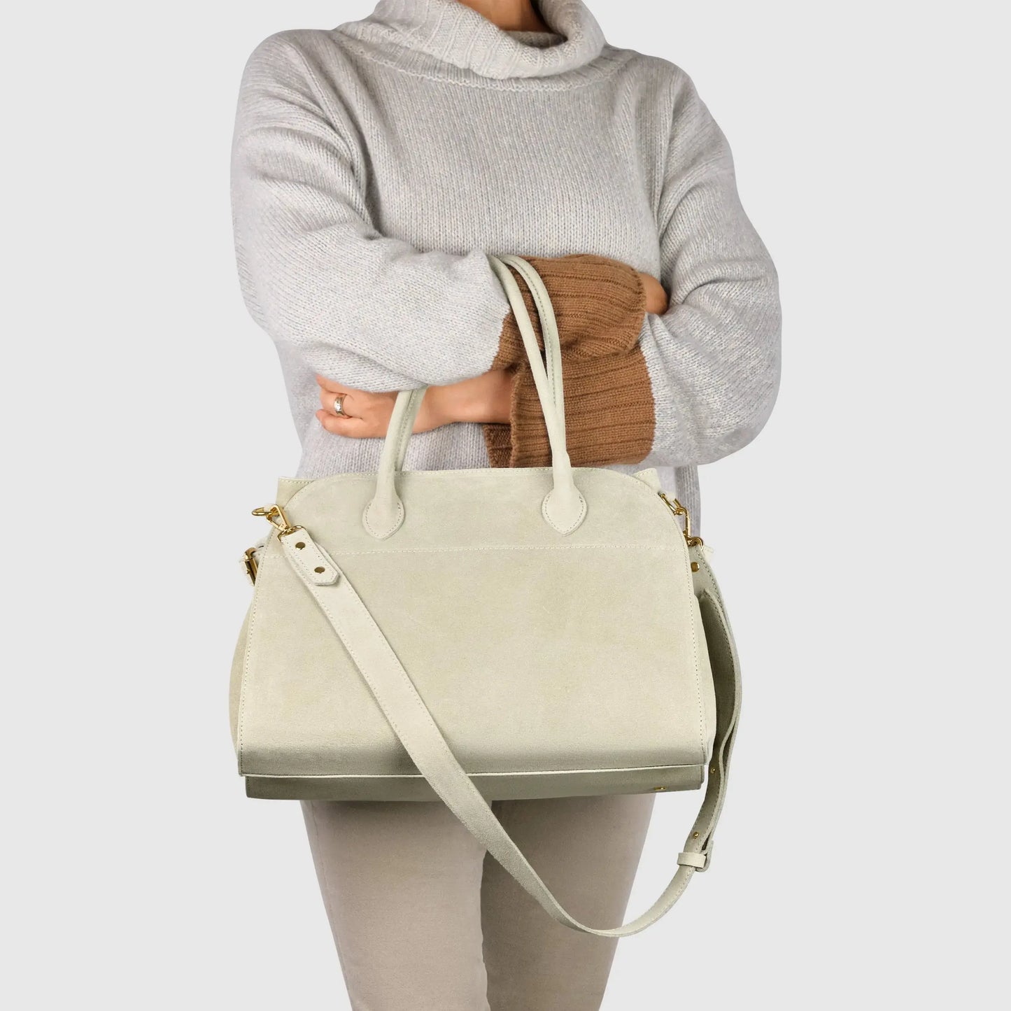 Italian Genuine Suede Top-Handle Bag 413912 - TAKEASY - Flyclothing LLC