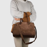Italian Genuine Suede Top-Handle Bag 413912 - TAKEASY - Flyclothing LLC