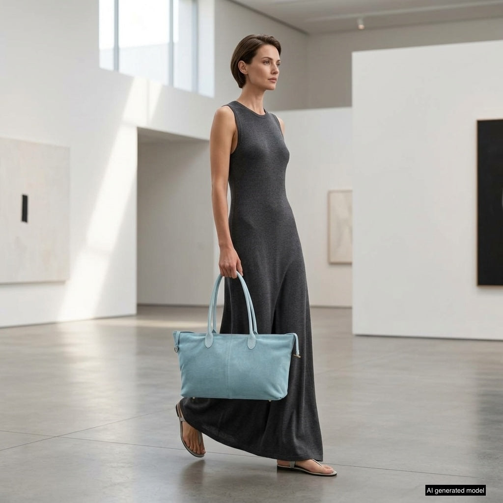 Italian Genuine Suede Tote Bag 242235 - TAKEASY - Flyclothing LLC