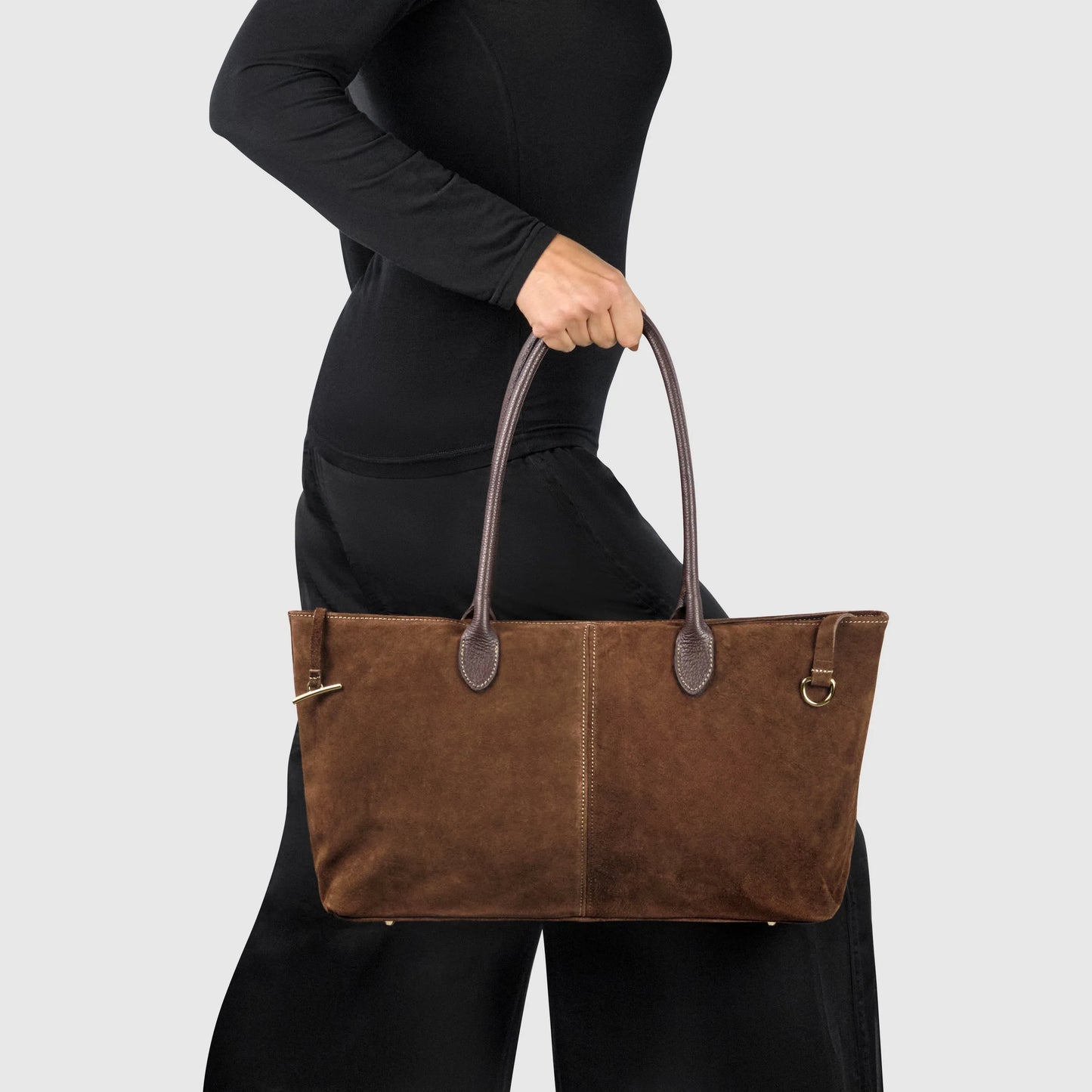 Suede Leather Satchel Bag - TAKEASY - Flyclothing LLC