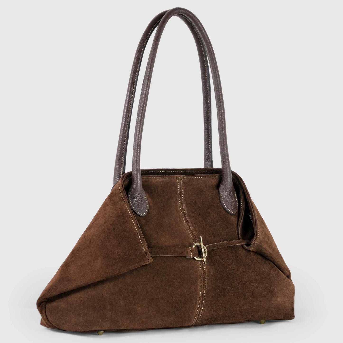 Suede Leather Satchel Bag - TAKEASY - Flyclothing LLC