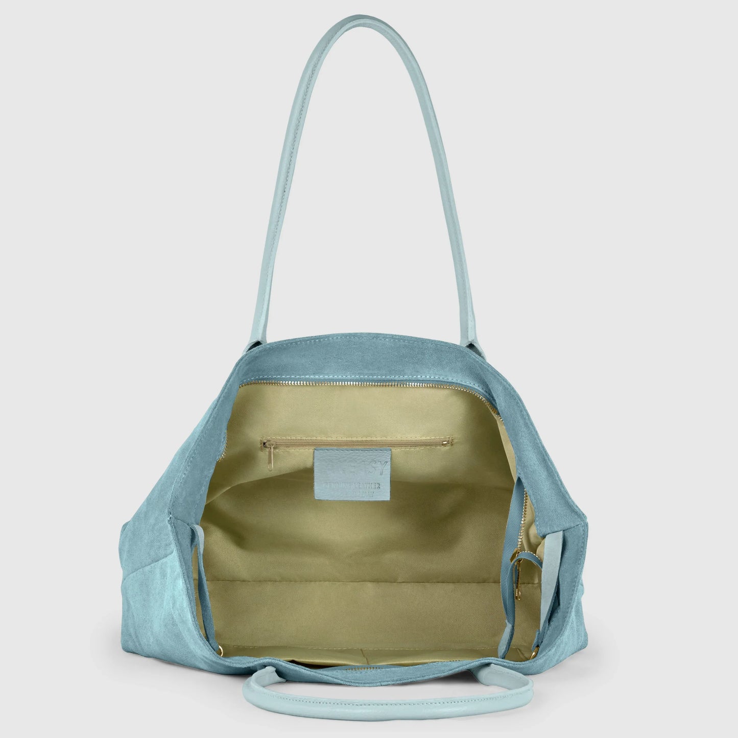 Suede Leather Satchel Bag - TAKEASY - Flyclothing LLC