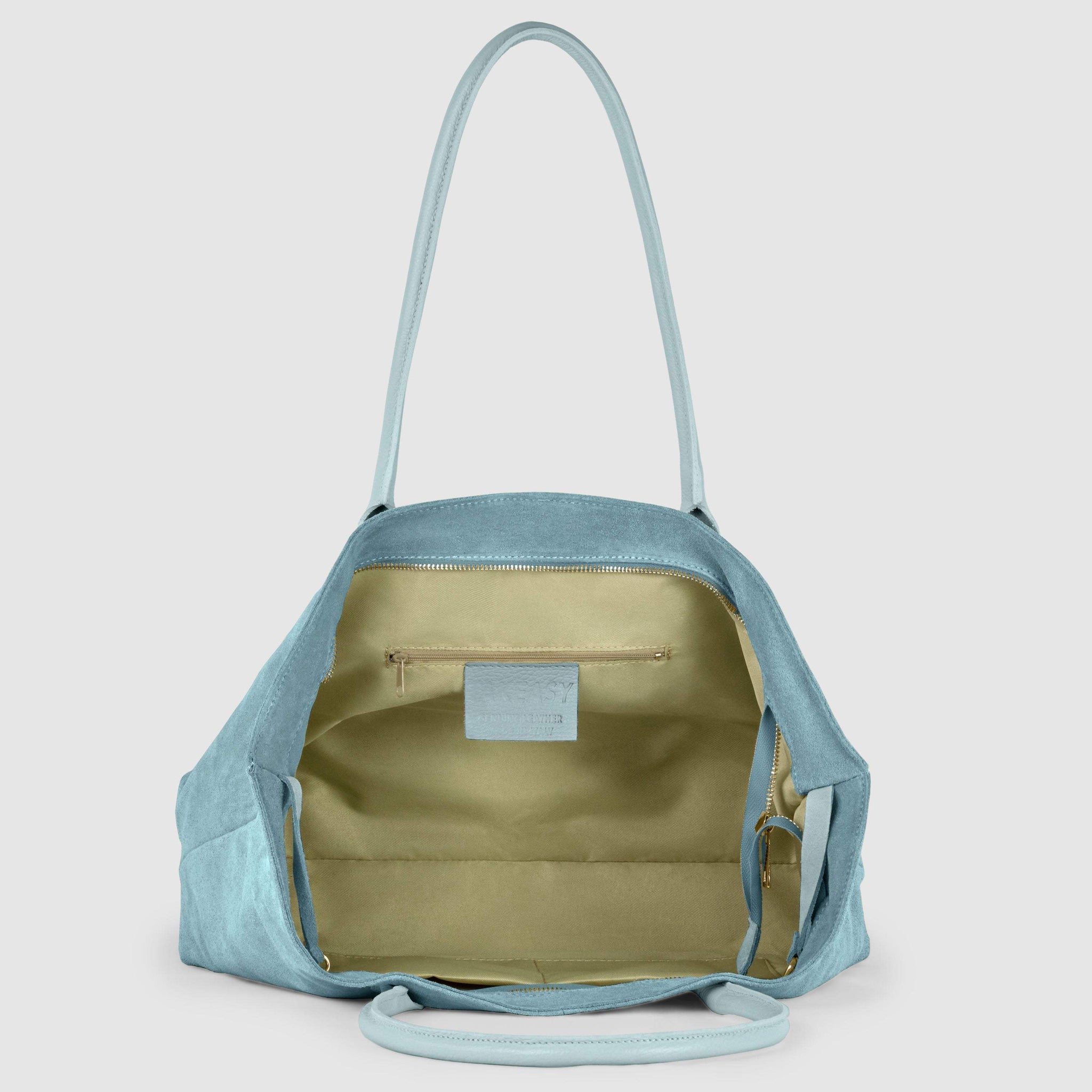 Italian Genuine Suede Tote Bag 242235 - TAKEASY - Flyclothing LLC