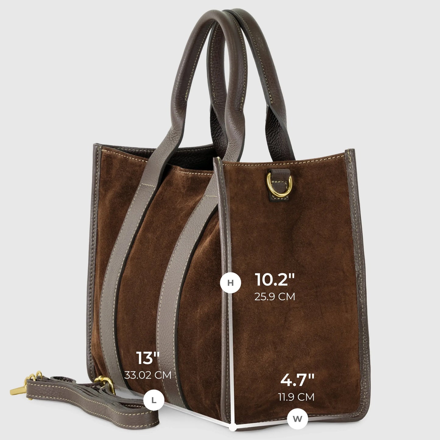 Italian Genuine Suede Tote Bag 282611 - TAKEASY - Flyclothing LLC