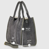 Italian Genuine Suede Tote Bag 282611 - TAKEASY - Flyclothing LLC