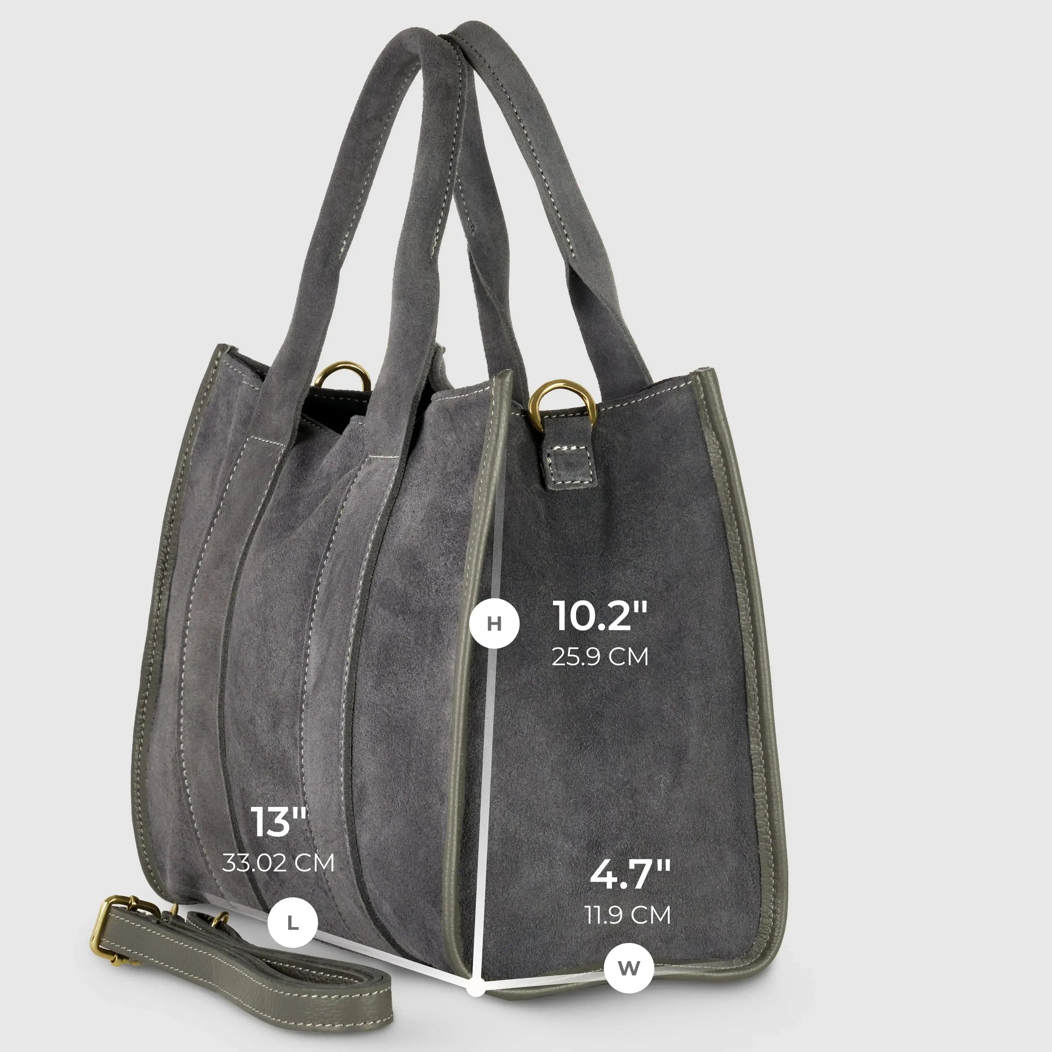 Italian Genuine Suede Tote Bag 282611 - TAKEASY - Flyclothing LLC