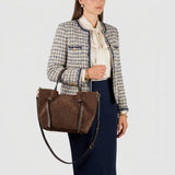 Italian Genuine Suede Tote Bag 292730 - TAKEASY - Flyclothing LLC