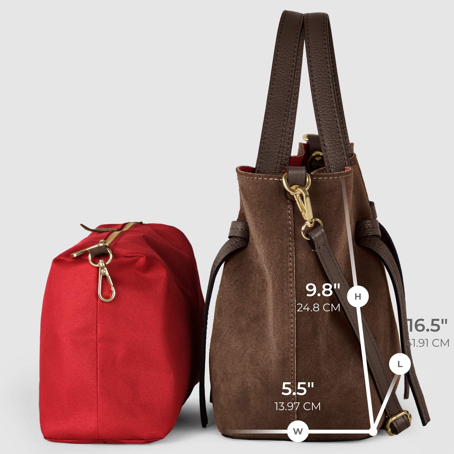 Italian Genuine Suede Tote Bag 292730 - TAKEASY - Flyclothing LLC