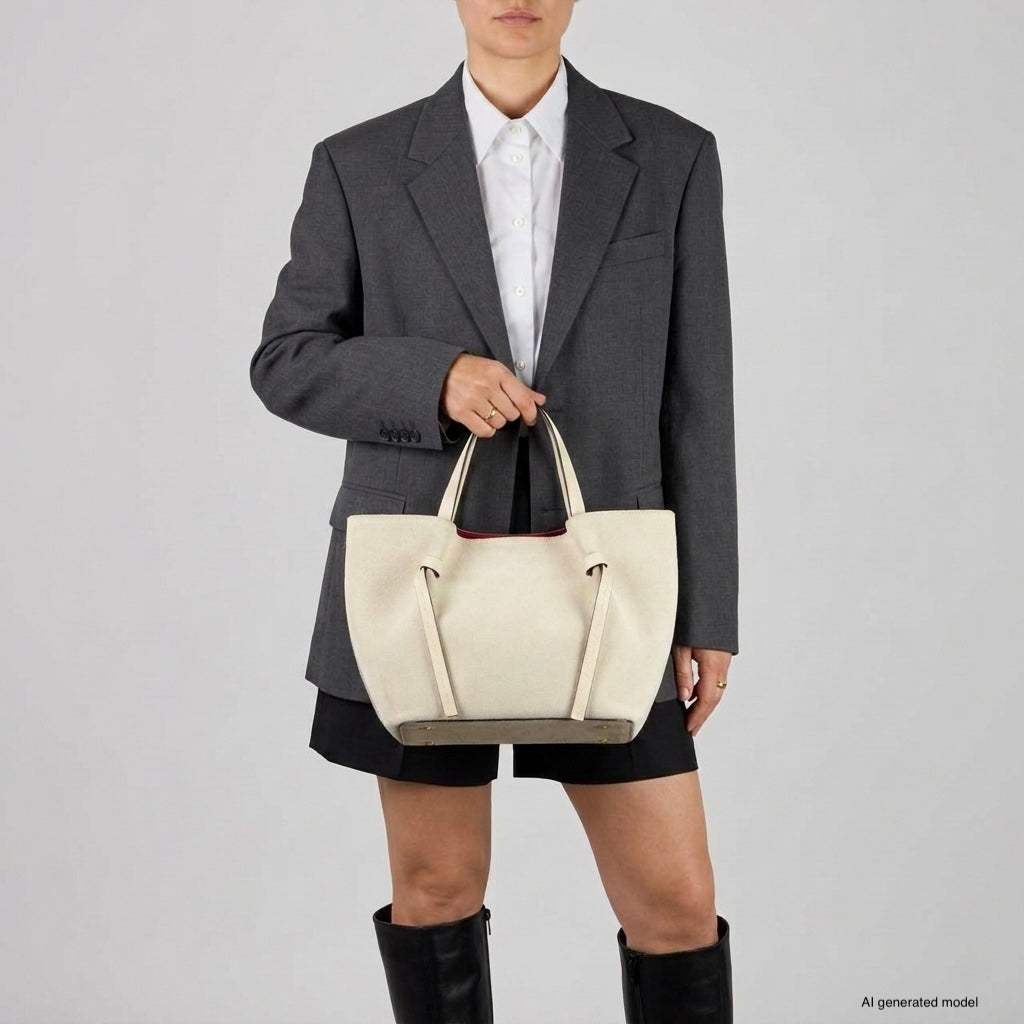Italian Genuine Suede Tote Bag 292730 - TAKEASY - Flyclothing LLC
